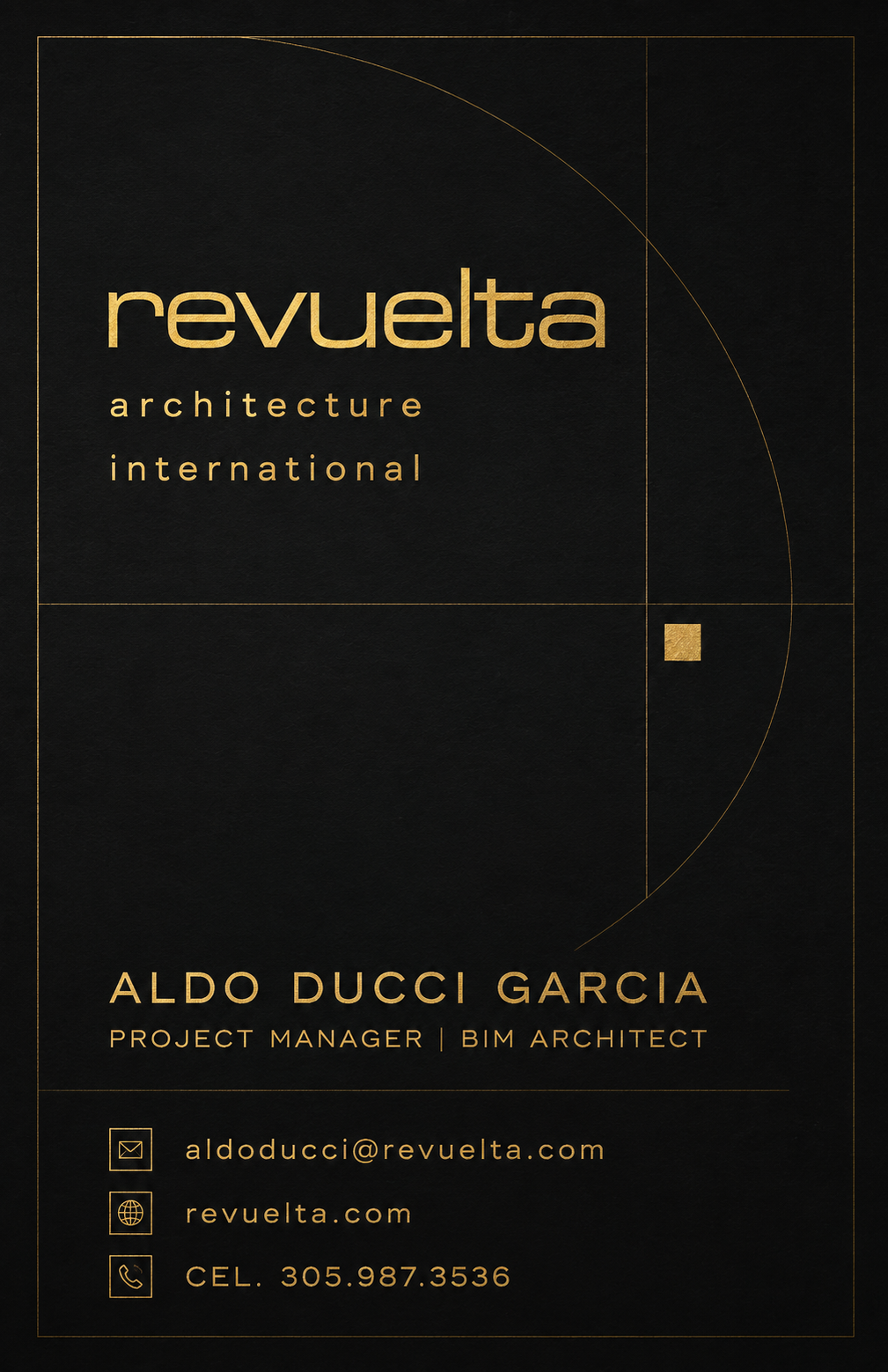 Revuelta Architecture International historical card