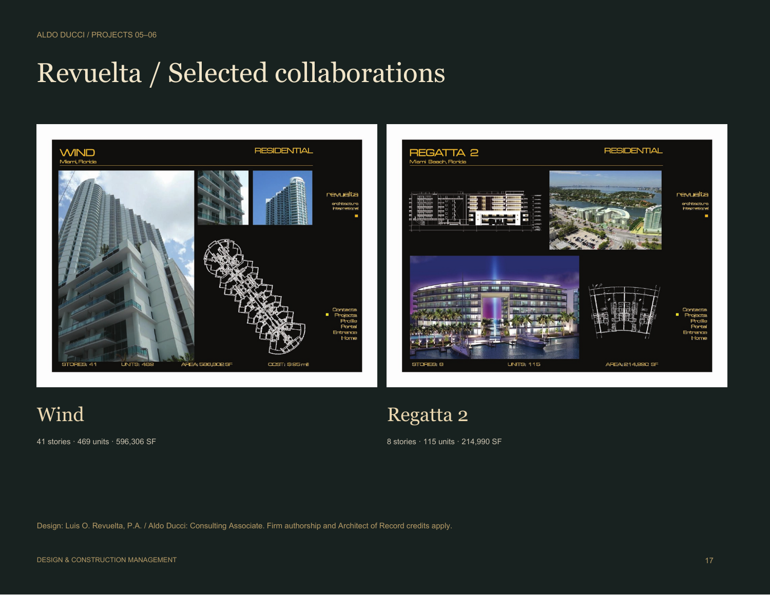 Revuelta / Selected collaborations / PROJECTS 05–06