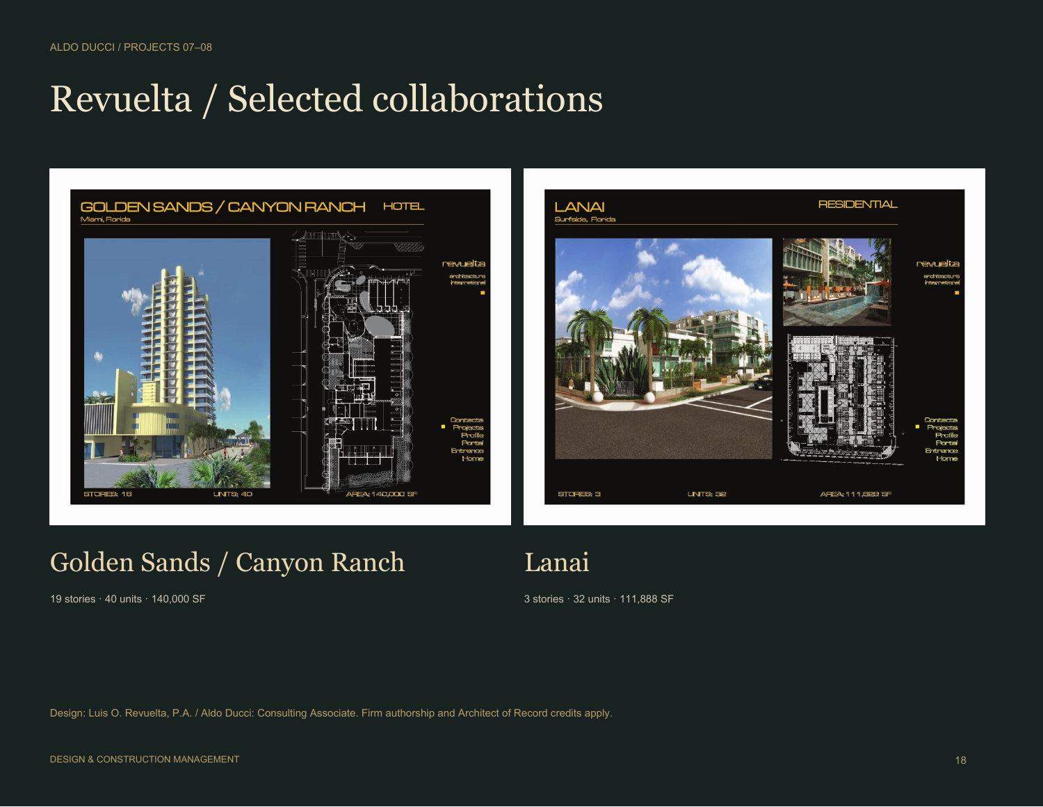 Revuelta / Selected collaborations / PROJECTS 07–08