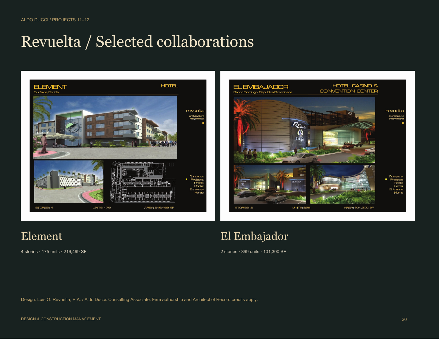 Revuelta / Selected collaborations / PROJECTS 11–12